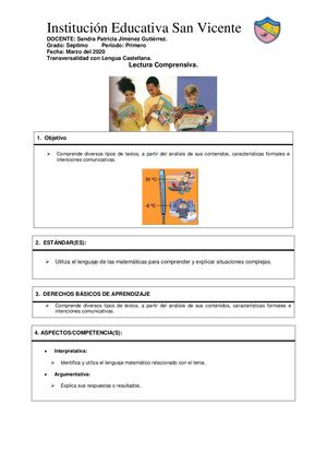 Lectura Comprensiva Septimo