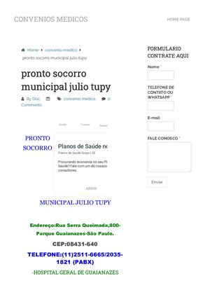 Pronto Socorro Municipal Julio Tupy Hospital Julio Tupy