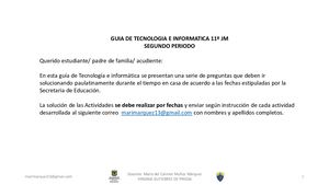 Guia Informatica 11º Segundo Periodo