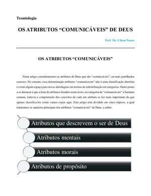 Teontologia - Atributos comunicáveis