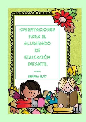 ORIENTACIONES PARA INFANTIL