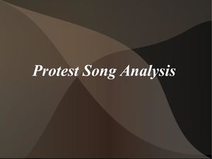 Protest Song Analysis