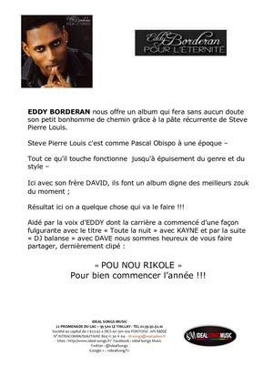 Biographie d'Eddy Borderan