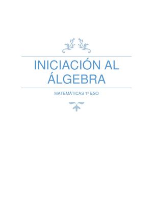 Apuntes de Iniciación al Álgebra