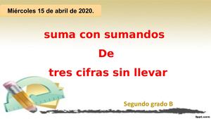 Suma De Tres Cifras Sin Llevar 2°