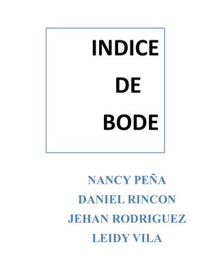 Indice De Bode