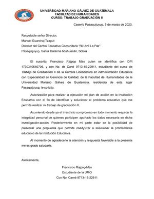 Solicitud De Proyectos