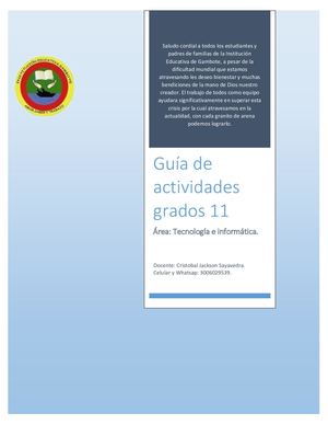Guias De Actividades Grado 11 Convertido