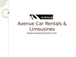 Avenue Car Rentals & Limousines Car Rental Services In Dubai