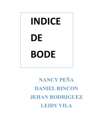 El Indice De Bode