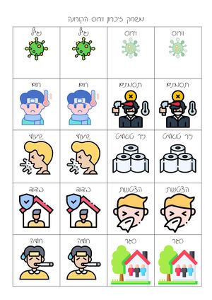 משחק זיכרון וירוס הקורונה