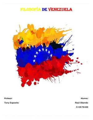 Filosofia De Venezuela