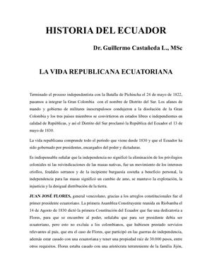 Historia Del Ecuador República 1