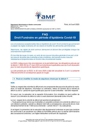 Note Amf 6 4 2020 Droit Funéraire