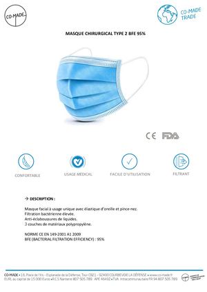 FICHE TECHNIQUE MASQUE CHIRURGIE TYPE 2