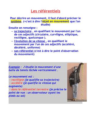 Cours4 6ème Relativité Du Mouvement