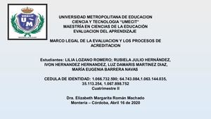Presentaciones Marco Legal De La Evaluacion