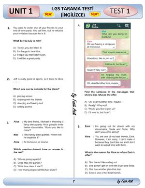 Tarama Testler 1 5 Units (220 Soru) (2)