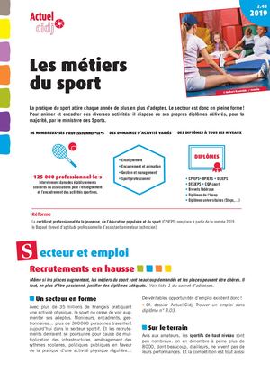 Fiche métier - Les Metiers Du Sport -