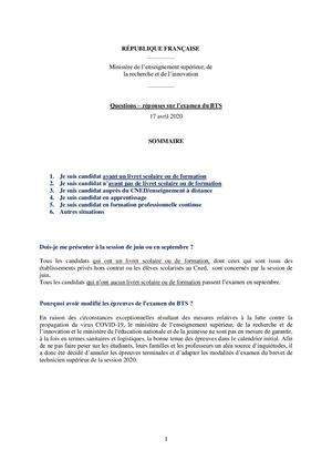 Faq Bts Session 2020 au 170420