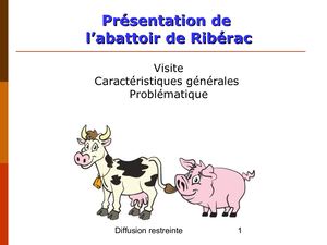 Abattoir Ribérac pour les nuls