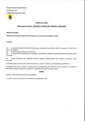 Arrêté N° 55 / 2020