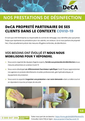 Plaquette Commerciale Décontamination