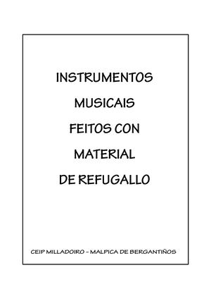 Instrumentos feitos con material de refugallo