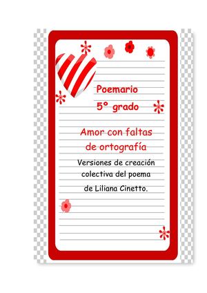 Poemario 5º Grado Amor Con Faltas De Ortografía