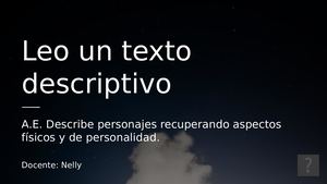 Leo Un Texto Descriptivo