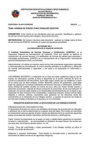 Guia No 1 Trabajo Virtual 8o