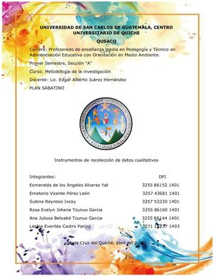 Instrumentos De Recoleción De Datos Cualitativos