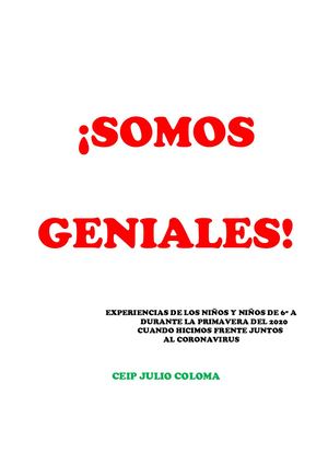 Nuestras Vivencias En El Confinamiento