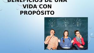Beneficios De Una Vida Con Proposito