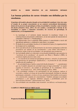 Guion Didactico de Propuestas Virtuales
