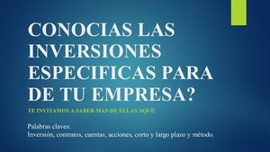 INVERSIONES TEMPORALES Y PERMANENTES.