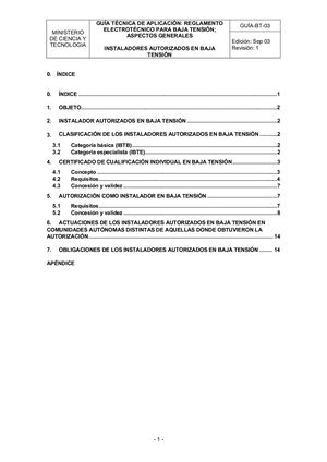 Itc Bt 03 Guia Instaladores Autorizados