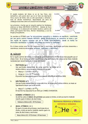Ct 3° Modelo Mecánico Cuántico