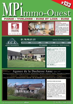 MPIMMO-OUEST N°133 Avril/Mai 2020 - Magazine virtuel interactif immobilier Ouest Parisien