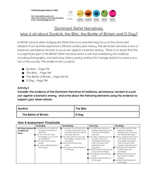Dominant WW2 Narratives
