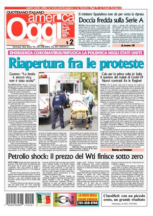 America Oggi 21 Aprile 2020