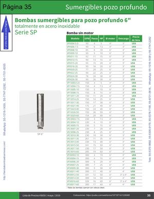 19-035 Página - CATÁLOGO, LISTA DE PRECIOS, BOMBAS BARMESA - BARNES DE MÉXICO 2020 http://tiendabombasbarmesa.com/