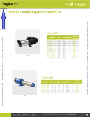 19-055 Página - CATÁLOGO, LISTA DE PRECIOS, BARMESA - BARNES DE MÉXICO 2020 tiendabombasbarmesa.com