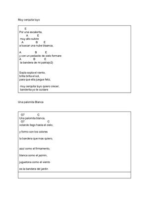 Canciones Para La Bandera ( Jardin) Y Mas