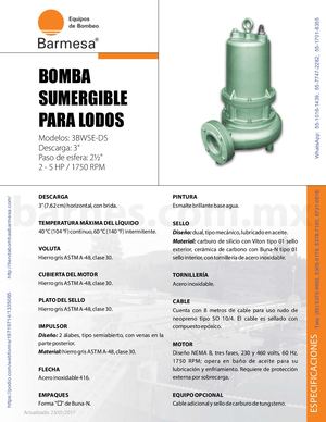 Ficha Tecnica 3bwse Ds Mx xbombas.com