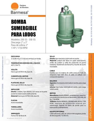 Ficha Tecnica 2se 3se Mx 3SE101, 3SE103, 3SE104, xbombas.com