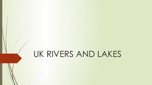 Uk Rivers And Lakes