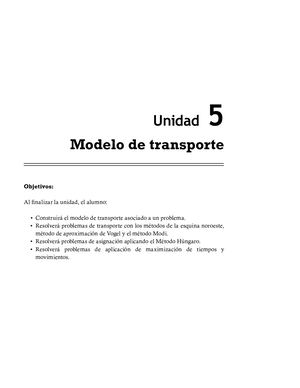 Modelo De Transporte