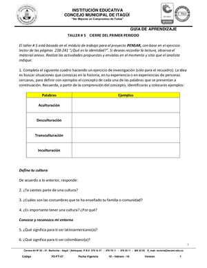 ETICA 8-6 Taller 5 Cierre De Periodo En Casa - Copia