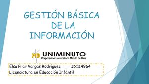 GESTIÓN BÁSICA DE LA INFORMACIÓN - UNIMINUTO